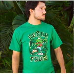Senor Frogs Unisex Size‎ Large Puerto Rico T-Shirt Green Dancing Frog Travel